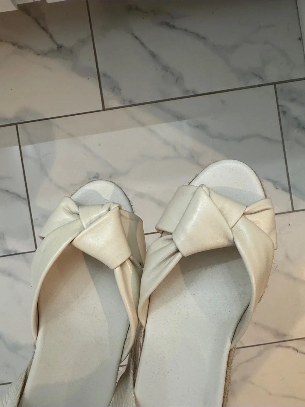 Cole Haan Women’s Cream Espadrille Wedge Sandals - Unbranded